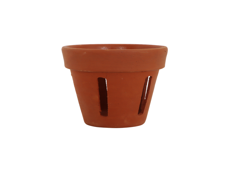 Maceta tipo vaso ranurada